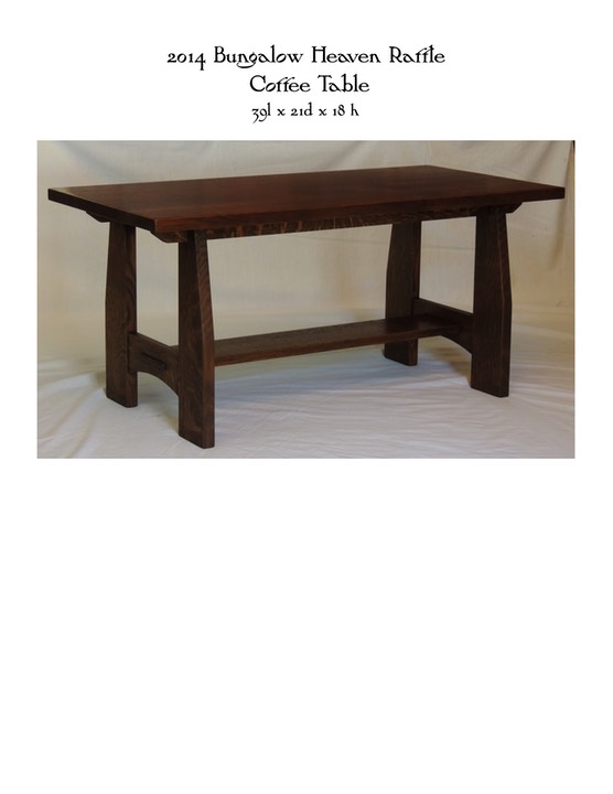 2014 Bungalow Heaven Raffle Coffee Table