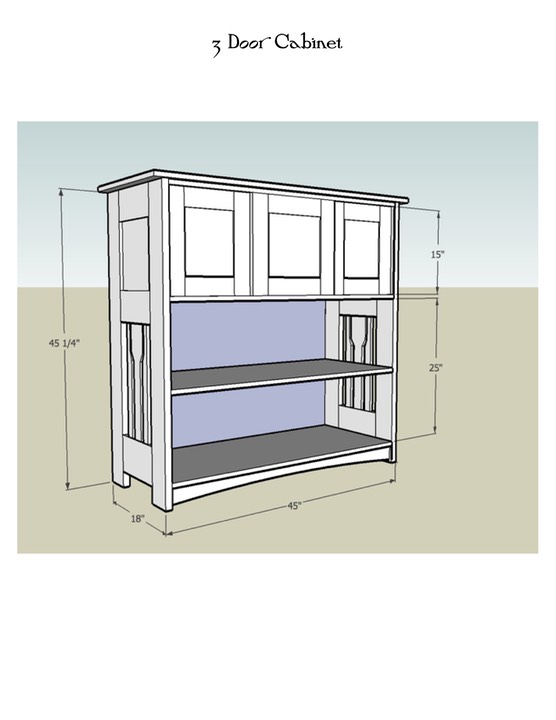 3 Door Cabinet