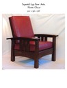 Tapered Leg Bow Arm  Morris Chair 