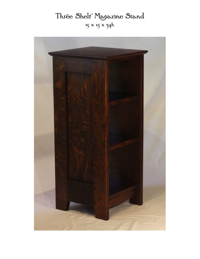 Three Shelf Magazine Stand