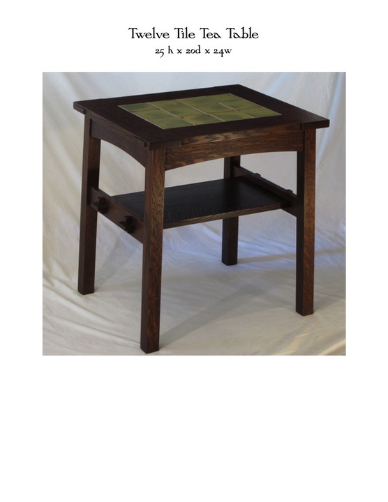 TWELVE TILE TEA TABLE